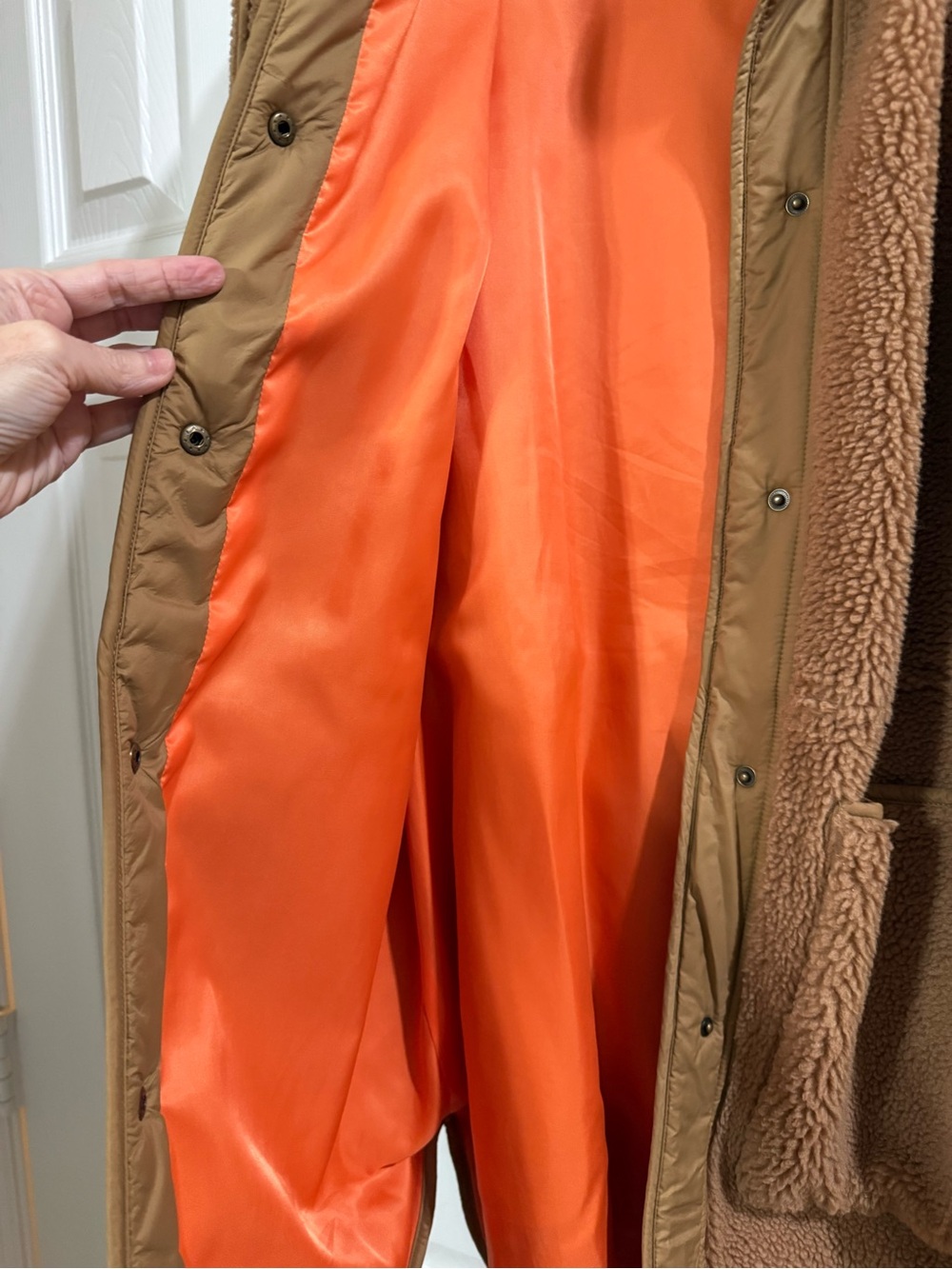 Veronica Beard Jeans Sherpa Teddy Coat - Camel - Picture 4 of 6